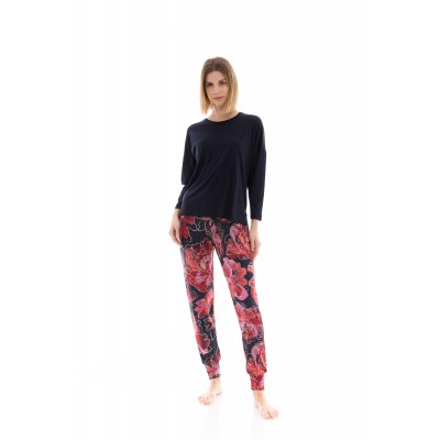 W1367 - Type - PYJAMA MAGENTA FLOWER- (W1367)