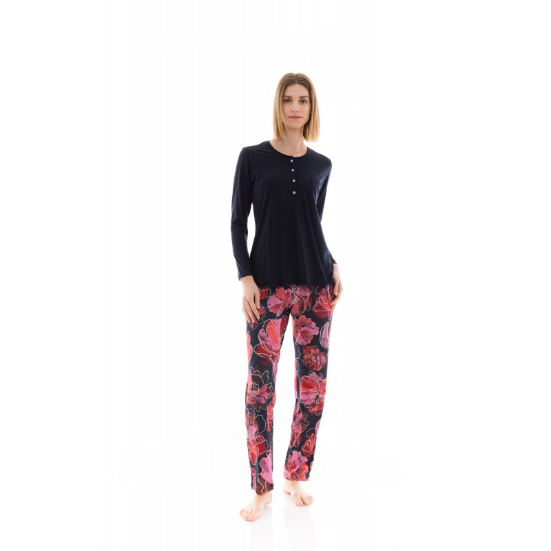 W1368 - Type - PYJAMA MAGENTA FLOWER- (W1368)
