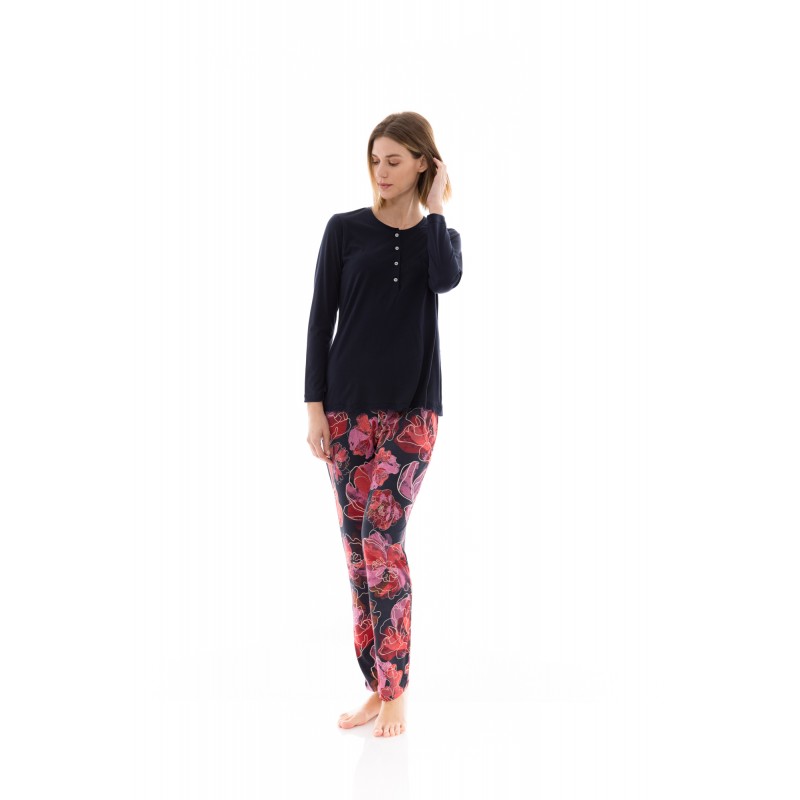 W1368 - Type - PYJAMA MAGENTA FLOWER- (W1368)