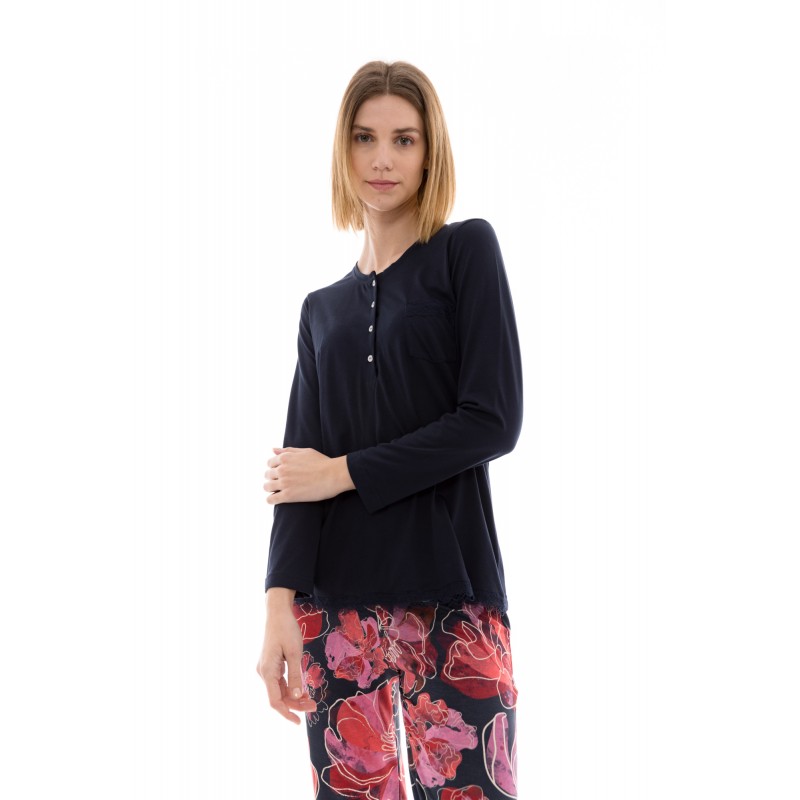 W1368 - Type - PYJAMA MAGENTA FLOWER- (W1368)