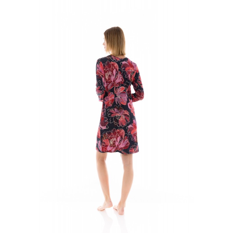 W1369 - Type - NIGHTGOWN MAGENTA FLOWER- (W1369)