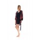 W1370 - Type - NIGHTGOWN SET 2PCS MAGENTA FLOWER- (W1370)
