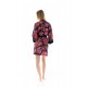 W1370 - Type - NIGHTGOWN SET 2PCS MAGENTA FLOWER- (W1370)