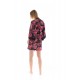 W1370 - Type - NIGHTGOWN SET 2PCS MAGENTA FLOWER- (W1370)