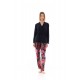 W1371 - Type - PYJAMA 3PCS MAGENTA FLOWER- (W1371) W1371 - Type - PYJAMA 3PCS MAGENTA FLOWER- (W1371)