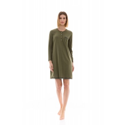 W1387 - Type - NIGHTGOWN SOLID FOREST- (W1387)