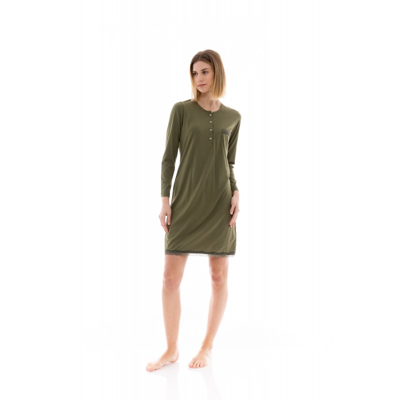 W1387 - Type - NIGHTGOWN SOLID FOREST- (W1387) W1387 - Type - NIGHTGOWN SOLID FOREST- (W1387)