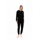 W1418 - Black - HOMEWEAR SOLID SOFT HOOD JACQUARD- (W1418) W1418 - Black - HOMEWEAR SOLID SOFT HOOD JACQUARD- (W1418)
