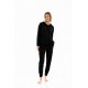 W1418 - Black - HOMEWEAR SOLID SOFT HOOD JACQUARD- (W1418) W1418 - Black - HOMEWEAR SOLID SOFT HOOD JACQUARD- (W1418)