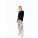 W1421 - Black - PYJAMA BEIGE -BLACK PLAID- (W1421) W1421 - Black - PYJAMA BEIGE -BLACK PLAID- (W1421)