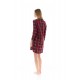 W1426 - Type - NIGHTGOWN BUTTONED RED-BLACK PLAID- (W1426) W1426 - Type - NIGHTGOWN BUTTONED RED-BLACK PLAID- (W1426)