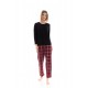 W1427 - Black - PYJAMA RED-BLACK PLAID- (W1427) W1427 - Black - PYJAMA RED-BLACK PLAID- (W1427)
