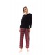 W1427 - Black - PYJAMA RED-BLACK PLAID- (W1427) W1427 - Black - PYJAMA RED-BLACK PLAID- (W1427)