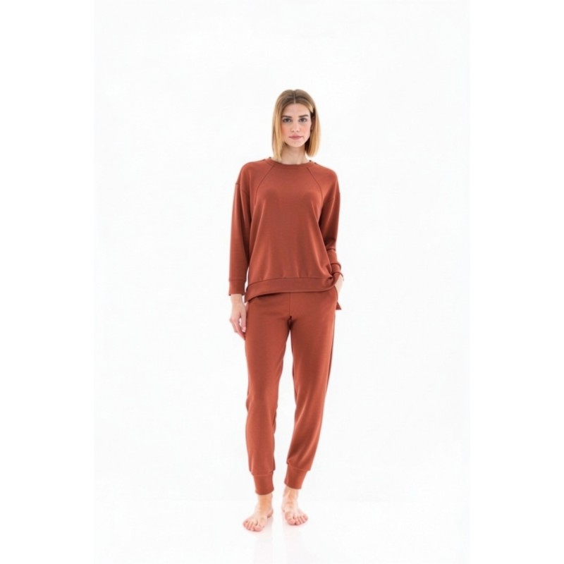 W1431 - Earth Red - HOMEWEAR SOFT STRETCH- (W1431) W1431 - Earth Red - HOMEWEAR SOFT STRETCH- (W1431)