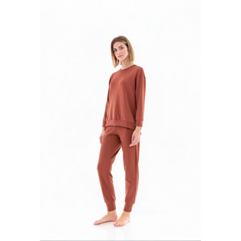 W1431 - Earth Red - HOMEWEAR SOFT STRETCH- (W1431) W1431 - Earth Red - HOMEWEAR SOFT STRETCH- (W1431)