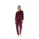 W1438 - Bordo - PYJAMA SOFT VELVET- (W1438) W1438 - Bordo - PYJAMA SOFT VELVET- (W1438)