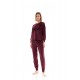 W1438 - Bordo - PYJAMA SOFT VELVET- (W1438) W1438 - Bordo - PYJAMA SOFT VELVET- (W1438)