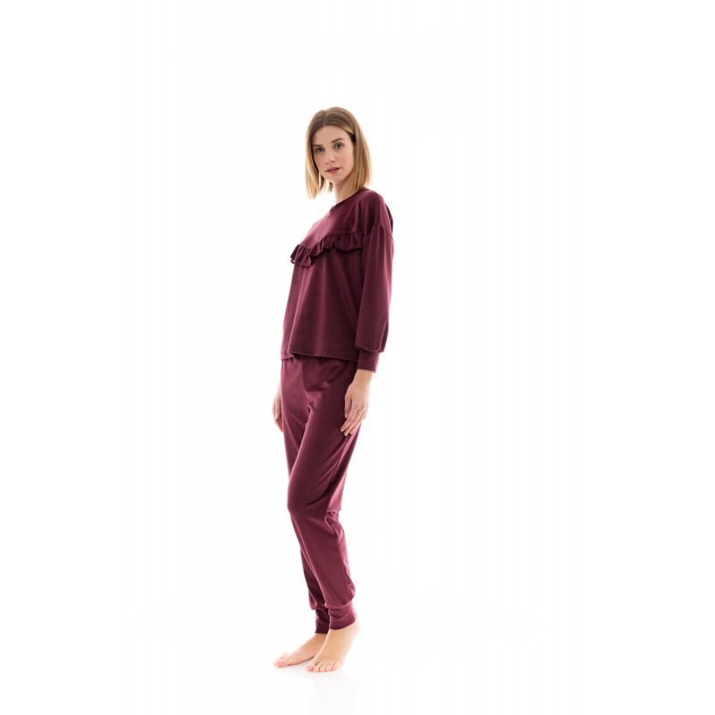 W1438 - Bordo - PYJAMA SOFT VELVET- (W1438) W1438 - Bordo - PYJAMA SOFT VELVET- (W1438)