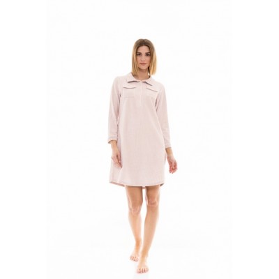 W1443 - Baby Pink - NIGHTGOWN VELVET STRIPE- (W1443)
