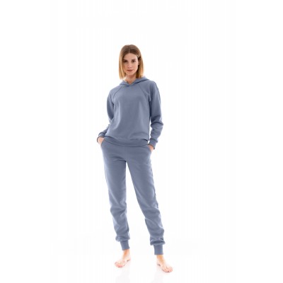 W1464 - Blue Cloud - HOMEWEAR HOOD SOFT SOLID- (W1464)