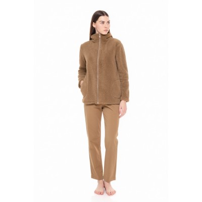 W1477 - Skin - ROBE ZIPPER FLEECE FLUFFY- (W1477)