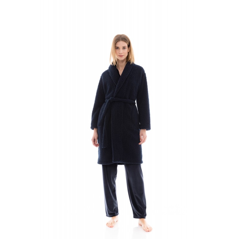 W1480 - Skin - ROBE LONG  FLEECE FLUFFY- (W1480)