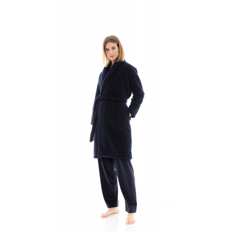 W1480 - Skin - ROBE LONG  FLEECE FLUFFY- (W1480)