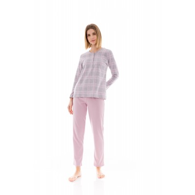 W1493 - Type - PYJAMA JACQUARD PINK PLAID- (W1493)