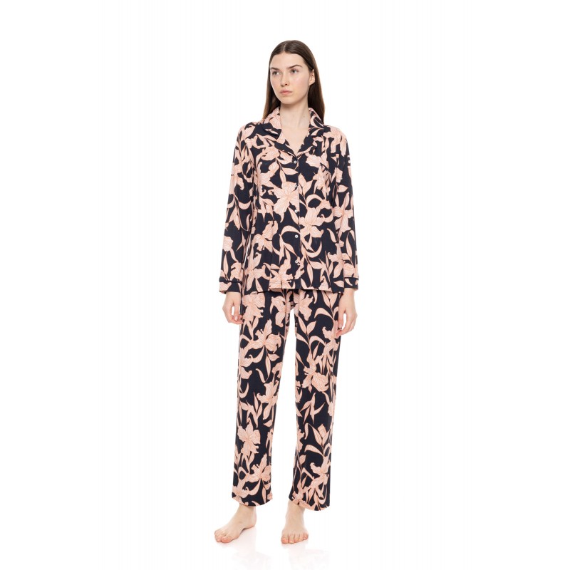 W1507 - Type - PYJAMA BUTTONED ORANGE LEAF- (W1507) W1507 - Type - PYJAMA BUTTONED ORANGE LEAF- (W1507)