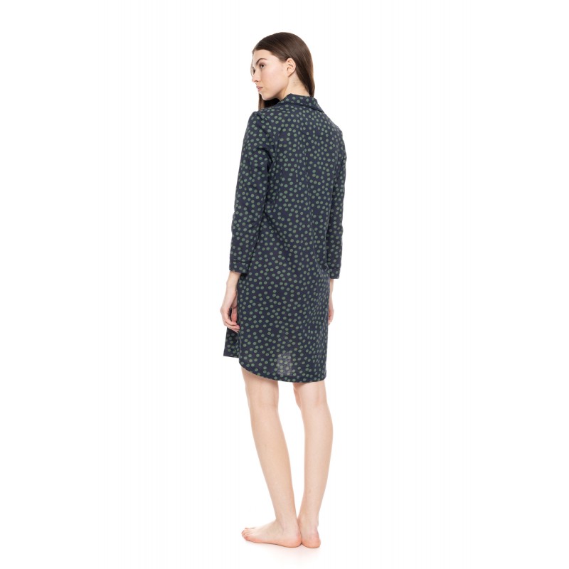 W1517 - Type - NIGHTGOWN BUTTONED GREEN DOT- (W1517) W1517 - Type - NIGHTGOWN BUTTONED GREEN DOT- (W1517)