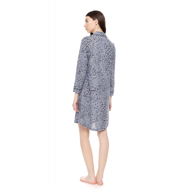 W1526 - Type - NIGHTGOWN BUTTONED GREY LEO- (W1526) W1526 - Type - NIGHTGOWN BUTTONED GREY LEO- (W1526)