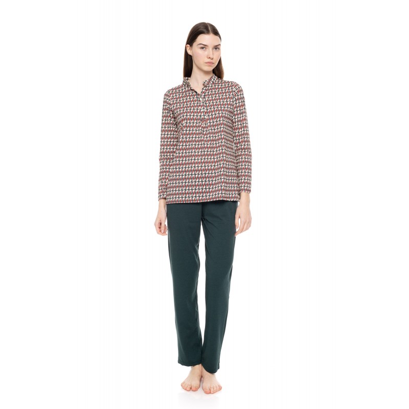 W1561 - Type - PYJAMA FOREST GREEN GEO- (W1561) W1561 - Type - PYJAMA FOREST GREEN GEO- (W1561)