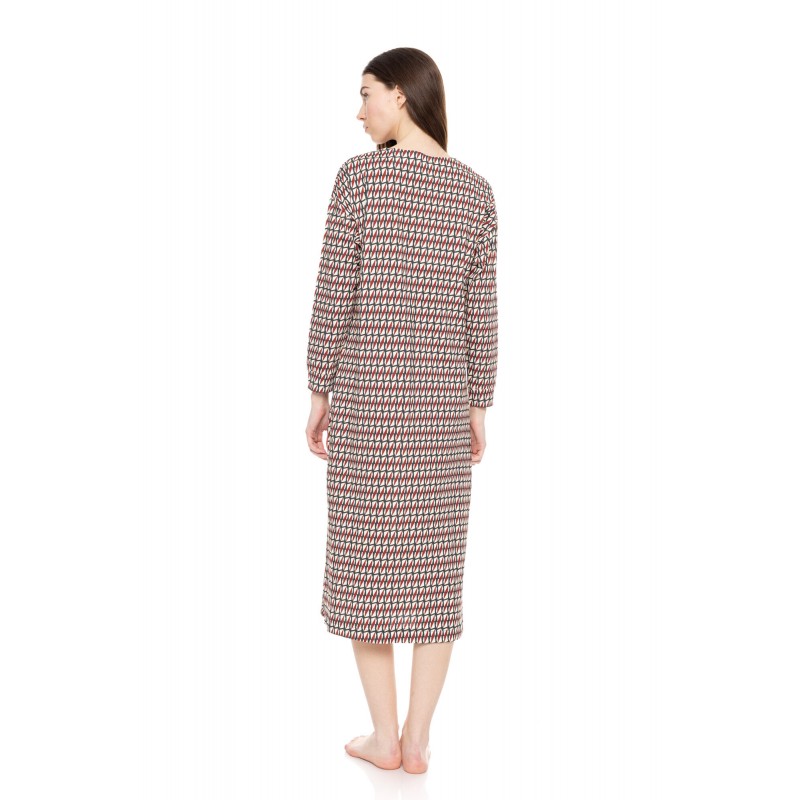 W1564 - Type - NIGHTGOWN V FOREST GREEN GEO- (W1564) W1564 - Type - NIGHTGOWN V FOREST GREEN GEO- (W1564)