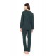 W1567 - Dark Green - PYJAMA SOLID MINDNIGHT- (W1567) W1567 - Dark Green - PYJAMA SOLID MINDNIGHT- (W1567)