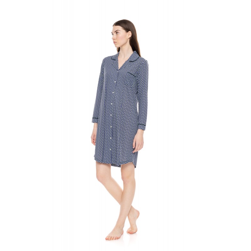 W1571 - Type - NIGHTGOWN BUTTONED MINDNIGHT FOREST- (W1571) W1571 - Type - NIGHTGOWN BUTTONED MINDNIGHT FOREST- (W1571)