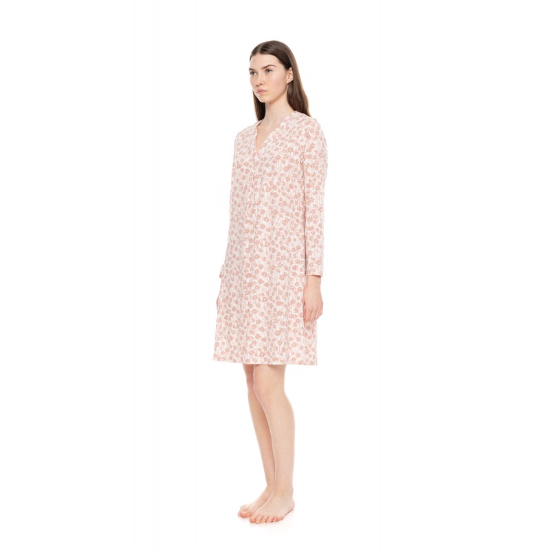W1599 - Type - NIGHTGOWN V PINK FLOWER- (W1599) W1599 - Type - NIGHTGOWN V PINK FLOWER- (W1599)