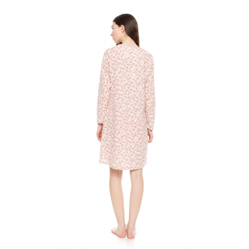 W1599 - Type - NIGHTGOWN V PINK FLOWER- (W1599) W1599 - Type - NIGHTGOWN V PINK FLOWER- (W1599)