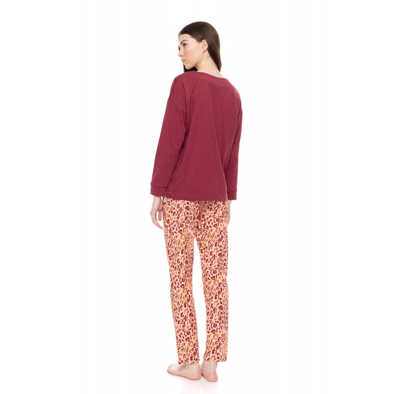 W1608 - Type - PYJAMA V SOFT PINK LEOPARD- (W1608) W1608 - Type - PYJAMA V SOFT PINK LEOPARD- (W1608)