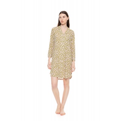 W1612 - Type - NIGHTGOWN BUTTONED GREEN BLOSSOM- (W1612)