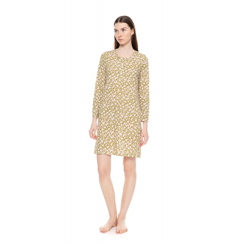 W1614 - Type - NIGHTGOWN GREEN BLOSSOM- (W1614) W1614 - Type - NIGHTGOWN GREEN BLOSSOM- (W1614)