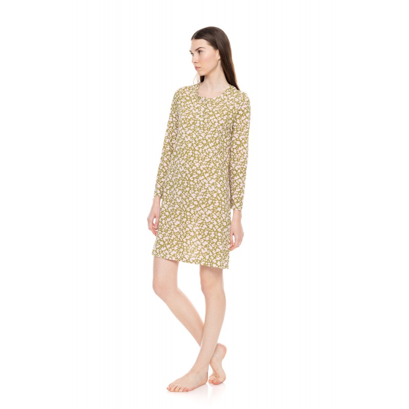 W1614 - Type - NIGHTGOWN GREEN BLOSSOM- (W1614) W1614 - Type - NIGHTGOWN GREEN BLOSSOM- (W1614)