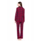W1651 - Type - PYJAMA BUTTONED JACQUARD RED PLAID- (W1651) W1651 - Type - PYJAMA BUTTONED JACQUARD RED PLAID- (W1651)