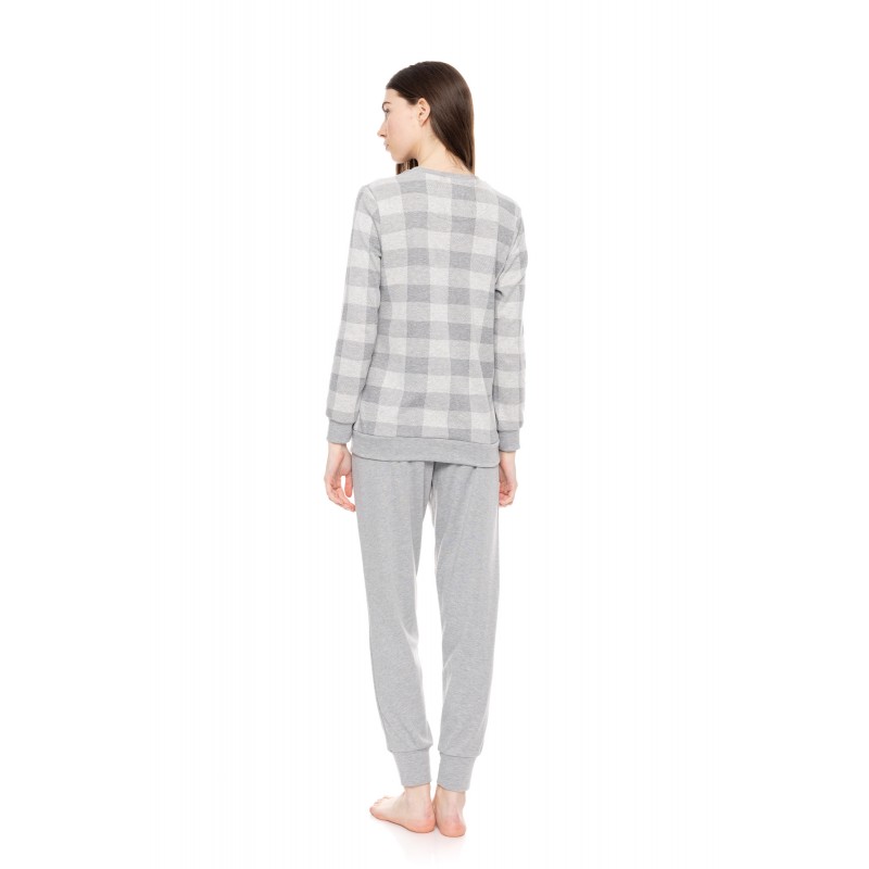 W1654 - Type - PYJAMA JACQUARD GREY PLAID- (W1654) W1654 - Type - PYJAMA JACQUARD GREY PLAID- (W1654)