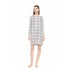 W1656 - Type - NIGHTGOWN JACQUARD GREY PLAID- (W1656)