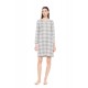 W1656 - Type - NIGHTGOWN JACQUARD GREY PLAID- (W1656)