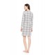 W1656 - Type - NIGHTGOWN JACQUARD GREY PLAID- (W1656)