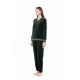 W1659 - Dark Green - HOMEWEAR V VELVET DETAIL- (W1659)