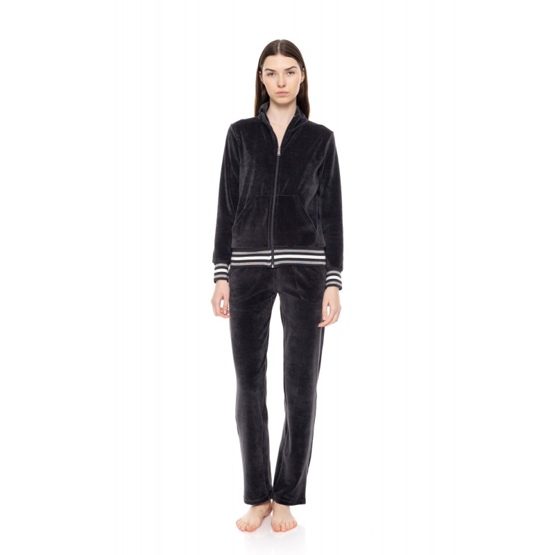 W1660 - Grey Charcoal - TRUCKSUIT VELVET DETAIL- (W1660)