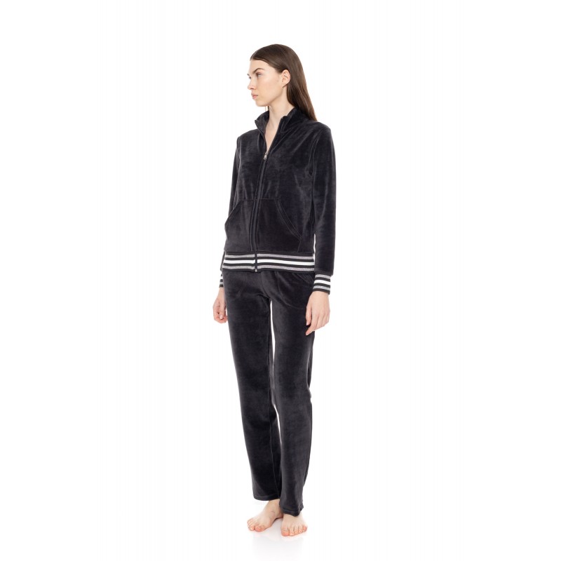 W1660 - Grey Charcoal - TRUCKSUIT VELVET DETAIL- (W1660)