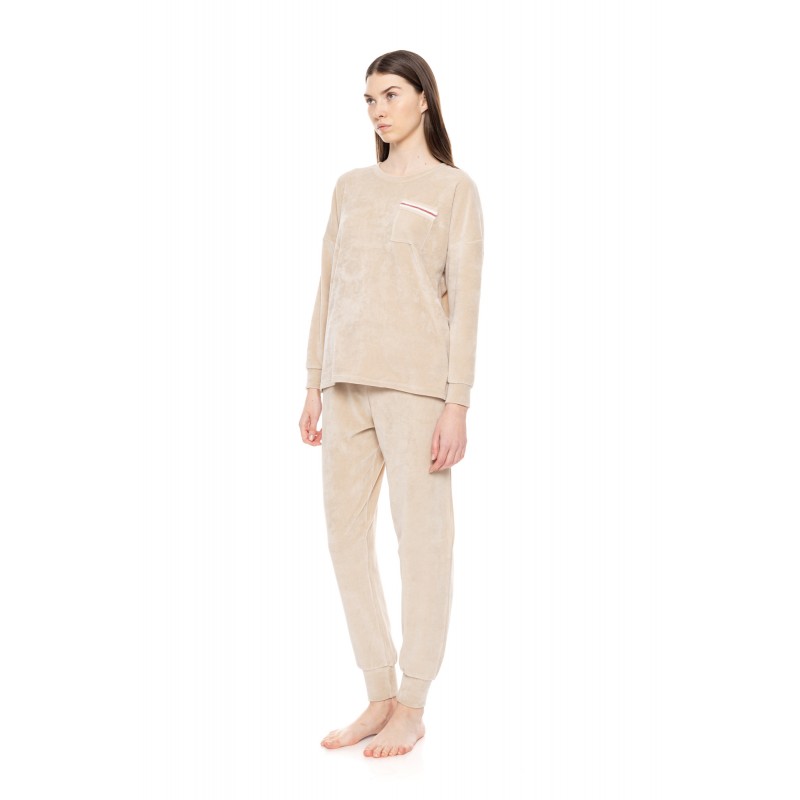 W1664 - Skin - HOMEWEAR VELVET STRIPE- (W1664) W1664 - Skin - HOMEWEAR VELVET STRIPE- (W1664)